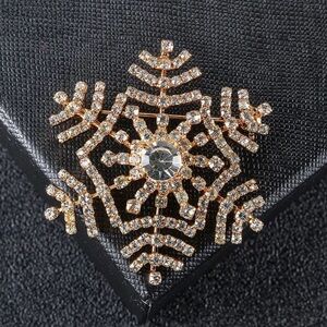 Christmas Snowflake Brooch | Festive Holiday Pin